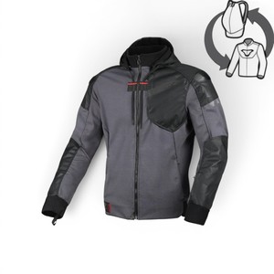 Sweat-shirt de moto MACNA Distec avec capuche convertible en sac à dos - Product Image 1