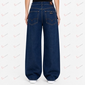 Jeans de Mezclilla para Mujer al por Mayor, con Logotipo Personalizado, Cintura Alta, Ajustados, de Pierna Recta, de Pierna Ancha, Pantalones Casuales, Jeans de Algodón Elástico Premium - Product Image 5