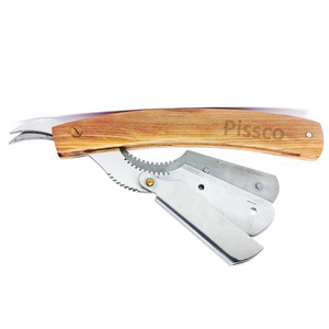 Foldable Stainless Steel Blade Hair Razor Barber Straight <b>Edge</b> Cut Throat Razors Razor Holder for Shave Made By Pissco Pakistan - Product Image 5