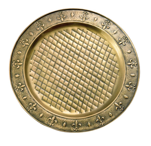 Assiette de chargeur antique en laiton décoratif royal Assiettes de vaisselle de conception simple Utilisation d'ustensiles de cuisine au coût le plus bas - Product Image 5