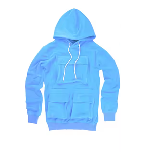 Automne et hiver Streetwear polaire hommes Cargo à capuche et survêtements poches pantalons de survêtement et sweat à capuche Jogging costumes pour hommes - Product Image 1