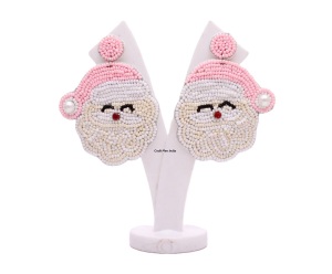 Women's Silver Plated Bohemian Crown <b>Stud</b> <b>Earrings</b> with Cushion Cut Pearl-Wholesale - Product Image 2