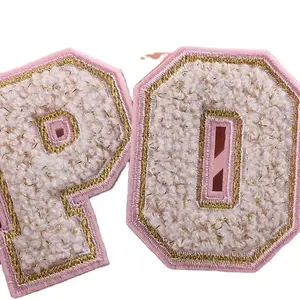 Wholesale Products lace decoration patches Basketball Football Softball Chenille Patches Iron on Custom embroidered patch