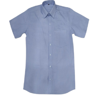 Uniforme de Trabajo Profesional Transpirable de Algodón, Servicio OEM, Logotipo Personalizado, Camisas Formales de Manga Corta para Hombre con Dos Bolsillos, Duraderas