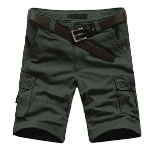 Short Cargo en toile de haute qualité pour hommes Été en plein air Style décontracté Taille élastique Coupe ample Poches pratiques Coutures solides - Product Image 2