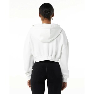 Custom Wholesale Hot <b>Women's</b> Streetwear Printed Hoodies Zipper Hood Regular Sleeve Length Breathable Polyester/Cotton - Product Image 4