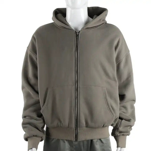 โลโก้ที่กําหนดเอง Zip up Hoodie เสื้อฮู้ดขายส่งคุณภาพสูง เสื้อฮู้ดเฮฟวี่เวทแบบไหล่ปักแบบกําหนดเอง - Product Image 1