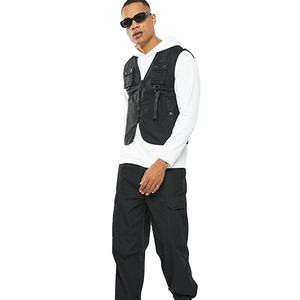 Nouvelle conception, plusieurs poches, coupe régulière, streetwear tendance, vêtements d'hiver confortables, vestes sans manches pour hommes personnalisées, unies - Product Image 2