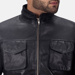 Veste en cuir pour homme en daim, imperméable, respirante, coupe-vent, design haut de gamme, faible MOQ - Product Image 6