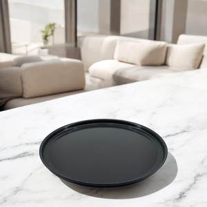 Grand plateau de service rond moderne de 15 pouces pour l'affichage élégant Caractéristique décorative pour l'affichage des plats et des boissons - Product Image 4