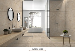 กระเบื้องพอร์ซเลนสีเบจอ่อร่าระดับพรีเมี่ยมขนาด60x120ซม. 600x1200มม. กระเบื้องปูพื้นผนังผิวมันขัดเงาดิจิตอลสำหรับใช้ภายใน - Product Image 6