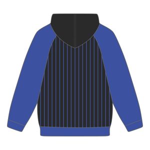 Zeta Phi Beta Noir Corps Bleu Raglan Pinstripes Pull À Capuche Grec Sorority Apparel Personnalisé Divine Nine HBCU Vêtements - Product Image 3