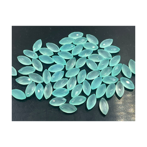 Venta al por mayor Natural Aqua Blue Calcedonia Calidad Premium Facetado Undrill Briolette Marquesa Forma 7x14mm Piedras preciosas sueltas Piedra preciosa - Product Image 4