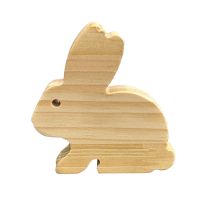 Peinture mignonne fourniture OEM bois thème animaux de la forêt jouet Waldorf, lapin en bois de haute qualité jouet pour enfant - Product Image 1