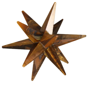 Cristal Natural Piedras preciosas al por mayor Ojo de tigre 12 Puntas Merkabah Estrella Hermosa Super Calidad - Product Image 2