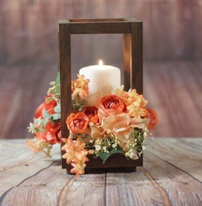 Candelabros de farol de madera para decoración del hogar y centros de mesa de bodas de Navidad ¡Gran valor! - Product Image 2