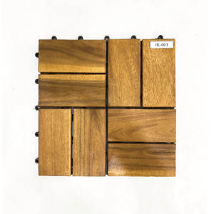 Azulejos de cubierta de madera de Acacia entrelazados modernos, existencias locales de Vietnam, antideslizantes, impermeables, ecológicos, para exteriores - Product Image 3