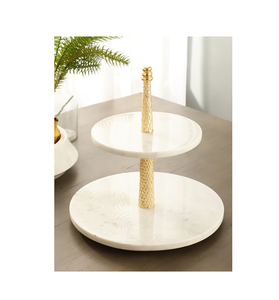 ที่ตั้งเค้กขนมหวานอาหารหินอ่อนอุปกรณ์ตกแต่งงานเลี้ยงวันเกิดใช้ในบ้านสำหรับโรงแรม - Product Image 3