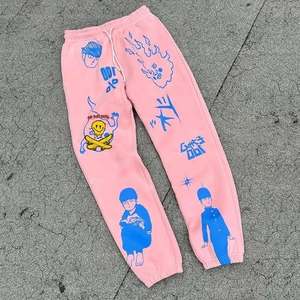 Men's Distressed Embroidery Sweat Suit <b>Zip</b> up Hoodie With Sweat Pant 100% Cotton 400gsm Best Selling Products - Product Image 5