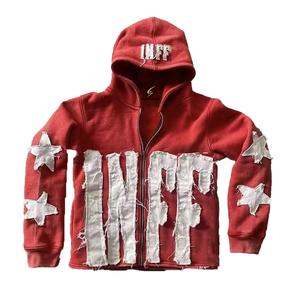 Sweat-shirts d'hiver en molleton 100% coton poids lourd pour hommes, logo brodé personnalisé, 400 500 g/m², épais, unisexe, surdimensionné - Product Image 3