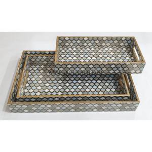 Vaisselle d'hôtel et déjeuner Plateaux de service alimentaire Classique Vente chaude Table la plus exigeante Plateau de service décoratif pour aliments et desserts - Product Image 5