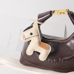 Factory Wholesale Cute Mini Leather Horse Bag Charm Cute Keychain Women Bag Pendant for Gifts
