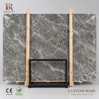 Carreaux de sol en marbre gris Savana naturel, revêtement mural polyvalent en pierre pour intérieur et extérieur, idéal pour salles à manger, escaliers, cuisines (type sandwich)