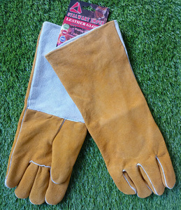 USA Direct Manufacturer Direct Sales Leather <b>Gloves</b> Protective Safe Cowhide Sheepskin Two-layer Cowhide Welding <b>Gloves</b> - Product Image 4