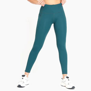 Pantalon de sport pour femmes, motif uni, haute qualité, spandex/nylon, respirant, évacuant la transpiration, personnalisable, dernier design - Product Image 1
