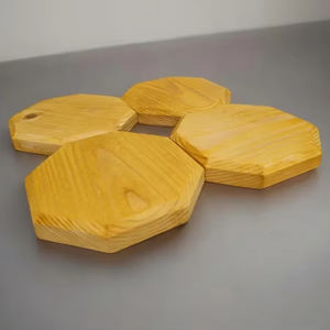 MSR-Ensemble de dessous de verre en bois naturel classique fait à la main avec finition cristal, décoration de table personnalisée pour la maison - Product Image 1