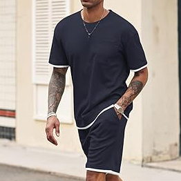 Impression personnalisée t-shirt surdimensionné et short de jogging empilés ensemble pour hommes vêtements ensemble court 2 pièces vêtements de sport pour hommes logo personnalisé - Product Image 6