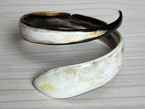 BAFFALO NATURAI BUFFAIO HORN CUFFS, Bangles and <b>Bracelets</b> Made From Real Buffalo Horn, Available in an Assortment of - Product Image 4