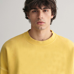 เสื้อสเวตเตอร์คอกลมสำหรับผู้ชายผ้าคอตตอนเนื้อนุ่มปักลายสีพื้นเพื่อความสบายและมีสไตล์ในฤดูหนาว - Product Image 6