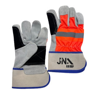 Gants de sport en cuir de vachette de haute qualité du Pakistan, logo personnalisé imprimé, protection au travail, cuir fendu - Product Image 1