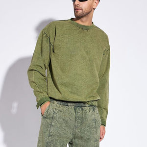 Sweat-shirt pour homme en coton à prix imbattable, lavage à l'acide, pour adultes, fabricant professionnel, sweat-shirt pour homme en coton lourd, lavage à l'acide - Product Image 3