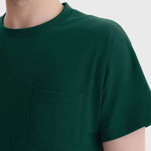 Stylish Comfortable Custom Lightweight <b>Men's</b> Short Sleeve T-<b>Shirt</b> Formal Daily Wear Front <b>Pocket</b> Option Made Polyester/Cotton - Product Image 3