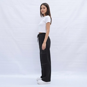 2025 gros printemps nouveau décontracté Baggy Multi poches femmes droite Vintage coupe ample respirant confortable à la mode Cargo pantalon - Product Image 2