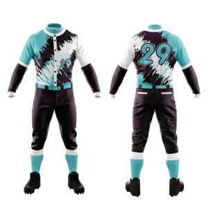 Uniforme de baseball pour jeunes avec logo personnalisé de haute qualité meilleure vente pantalon de softball avec maillot respirant imprimé vierge dans un style uni - Product Image 1