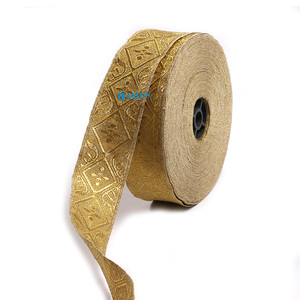 OEM Vintage francés oro ajuste personalizado trenza encaje adornos Galloon Tressee textil artesanía rayas recorte trenza alambre metálico - Product Image 6
