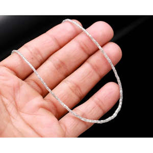 Collier en tube de diamant blanc 1,5-2,5 mm, bijoux élégants en argent et diamants - Product Image 3