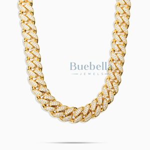 Gran oferta de joyería fina de plata 925 para hombre, cadena de eslabones cubanos de diamante de moissanita chapada en oro de 19MM y 18K, cadenas cubanas heladas a la venta - Product Image 4