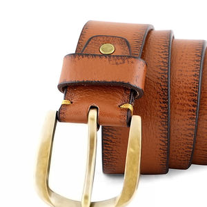 เข็มขัดหนังวัวแท้สไตล์วินเทจสุดหรูสำหรับผู้ชายเข็มขัดหนังวัวแท้แบบปรับความยาวได้หนึ่งขนาดเหมาะกับสไตล์แฟชั่นลำลองทุกขนาด - Product Image 5
