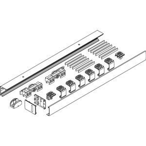 Levolan 60 kg Sliding System 2050 mm Complete Set 40-104 cm Wall Mounting GEZE Stainless Steel Look Glass Blinds <b>Shades</b> Shutters - Product Image 3