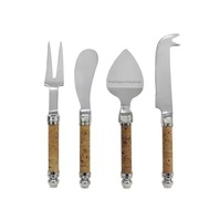 Ensemble de Spatules à Beurre en Laiton Plaqué Or avec Lames en Acier Inoxydable et Manche en Forme de Palmier, Compatible Lave-Vaisselle pour Hôtels et Restaurants