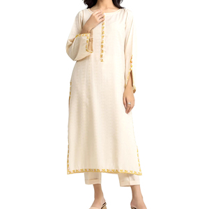 Costumes 2 pièces de couleur unie collection printemps-automne costumes Shalwar Kameez imprimés numériquement robes formelles pakistanaises à impression numérique - Product Image 1