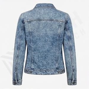 Veste en jean en coton respirant pour femmes, sur mesure, de qualité en gros, tendance de la mode d'hiver, vêtements décontractés, couleur personnalisée - Product Image 2