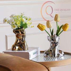 Jarrón Decorativo de Metal Contemporáneo con Material Duradero y Aspecto Refinado, Ideal para Interiores Modernos de Hogar y Oficina - Product Image 4