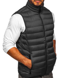 Chaleco Acolchado para Hombre al por Mayor, Chaleco de Invierno con Cuello Alto, Sin Mangas, Logotipo Personalizado, Moda, Alta Calidad - Product Image 3