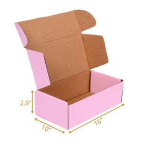 Wholesale Recyclable Corrugated Paper Box Foldable Personalized Custom Logo <b>Printed</b> Pink Shipping Paper Box Mailer Box original - Product Image 2