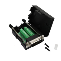 D-SUB DB15 mâle 15 broches Port Jack vers connecteur de carte de dérivation Terminal, prise 2 rangées avec étui